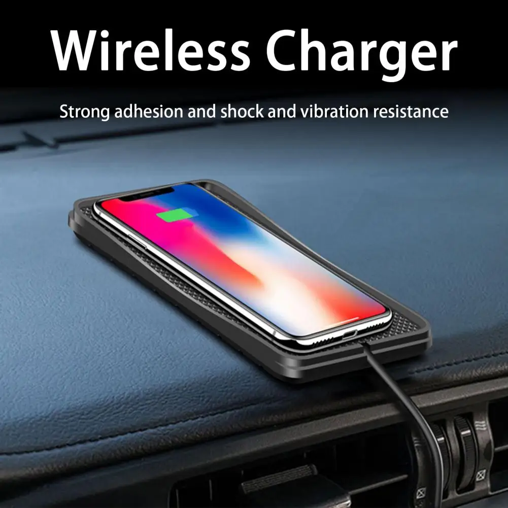 QI Charger 1 Set Durable Support 15W/10W/7.5W/5W In-car  Overcharge Protection Wireless Charger for Home