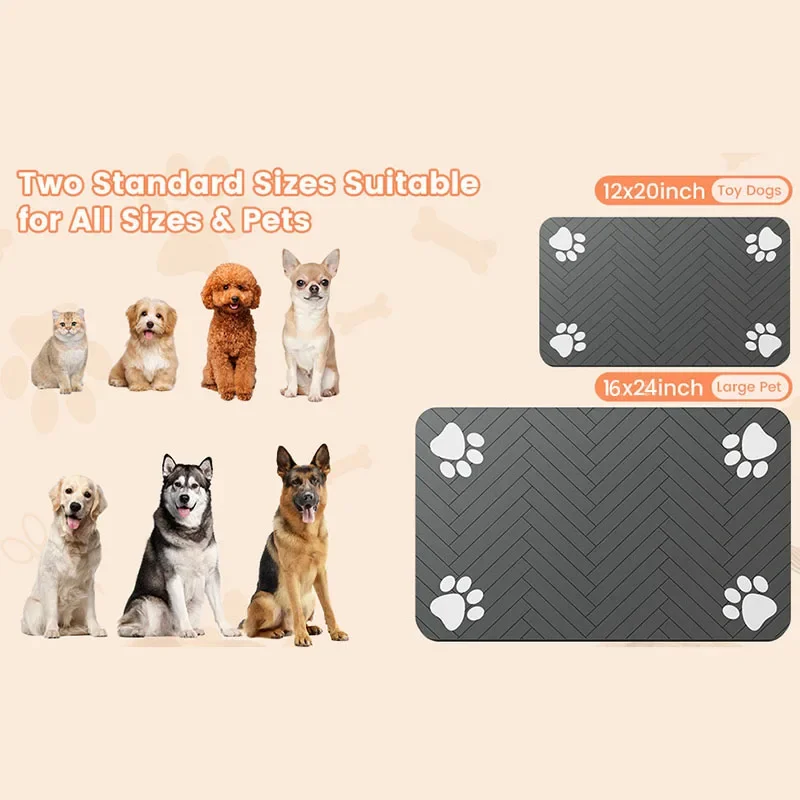 Pet Placemat Dog Food bowl Mat Drinking Feeding Placemat For Dog Cat Quick Dry Mat Waterproof Pet Bowl Pad Feeder Mats view 6