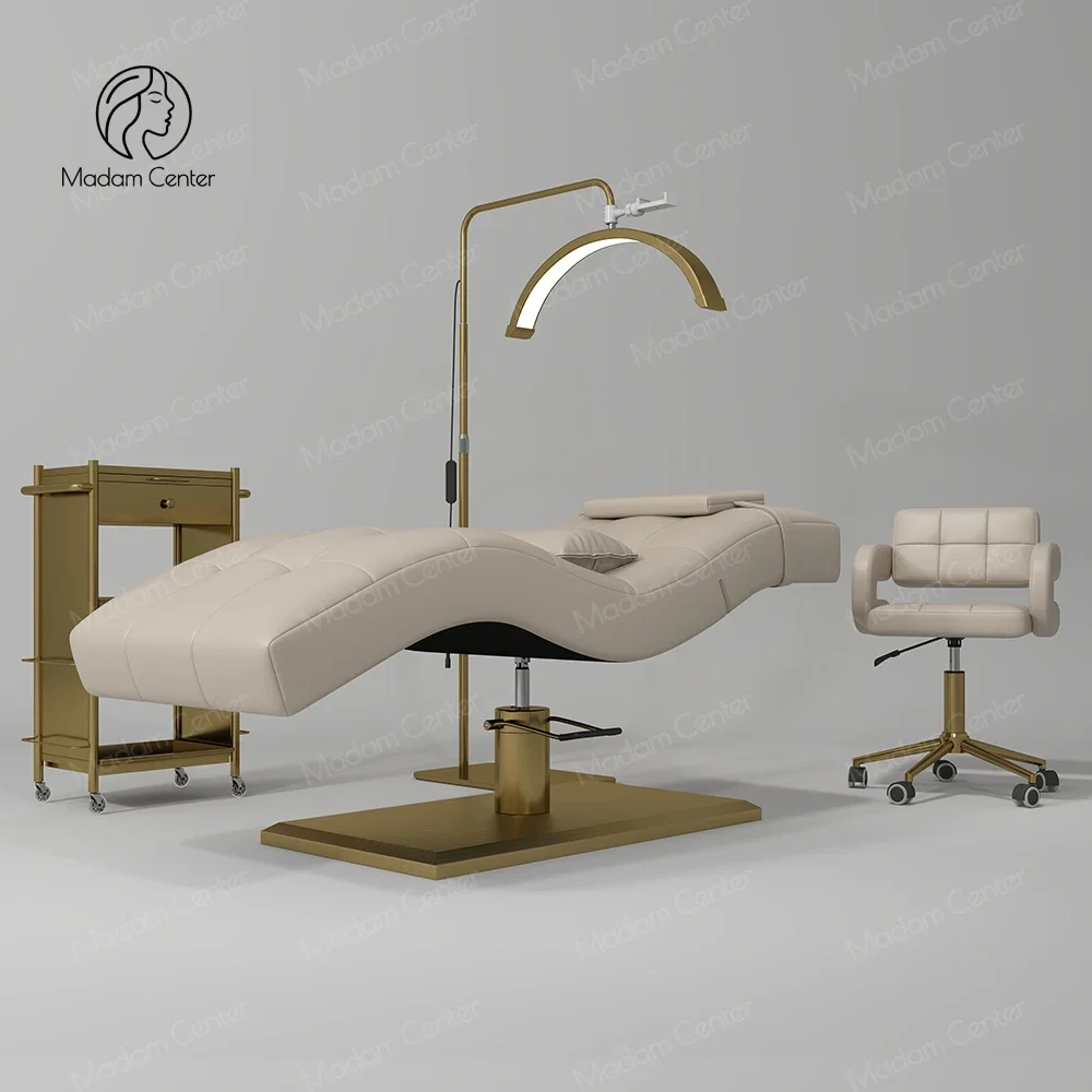 Curved Extension Chair Lash Table Stretcher Lifting Feature Eyelash Bed Furniture Massage Lashista-Camilla Para