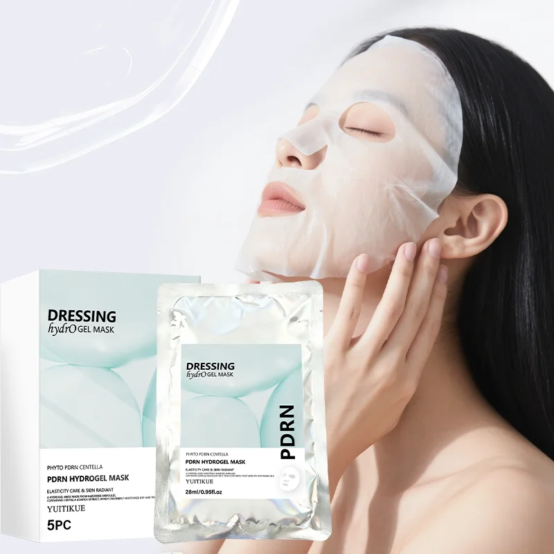 Phyto PDRN Centella Hydrogel Dressing Mask Ampoule Soaked Deep Hydrating Soothe Fragile Skin Boost Radiance Facial Mask 5 Pack
