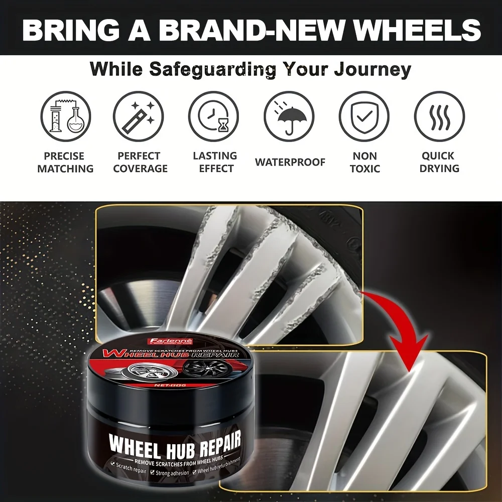 Universal Wheel Hub Repair Paste - Automobile Tire Detail Restoration and Deep Conditioning, No Residue.