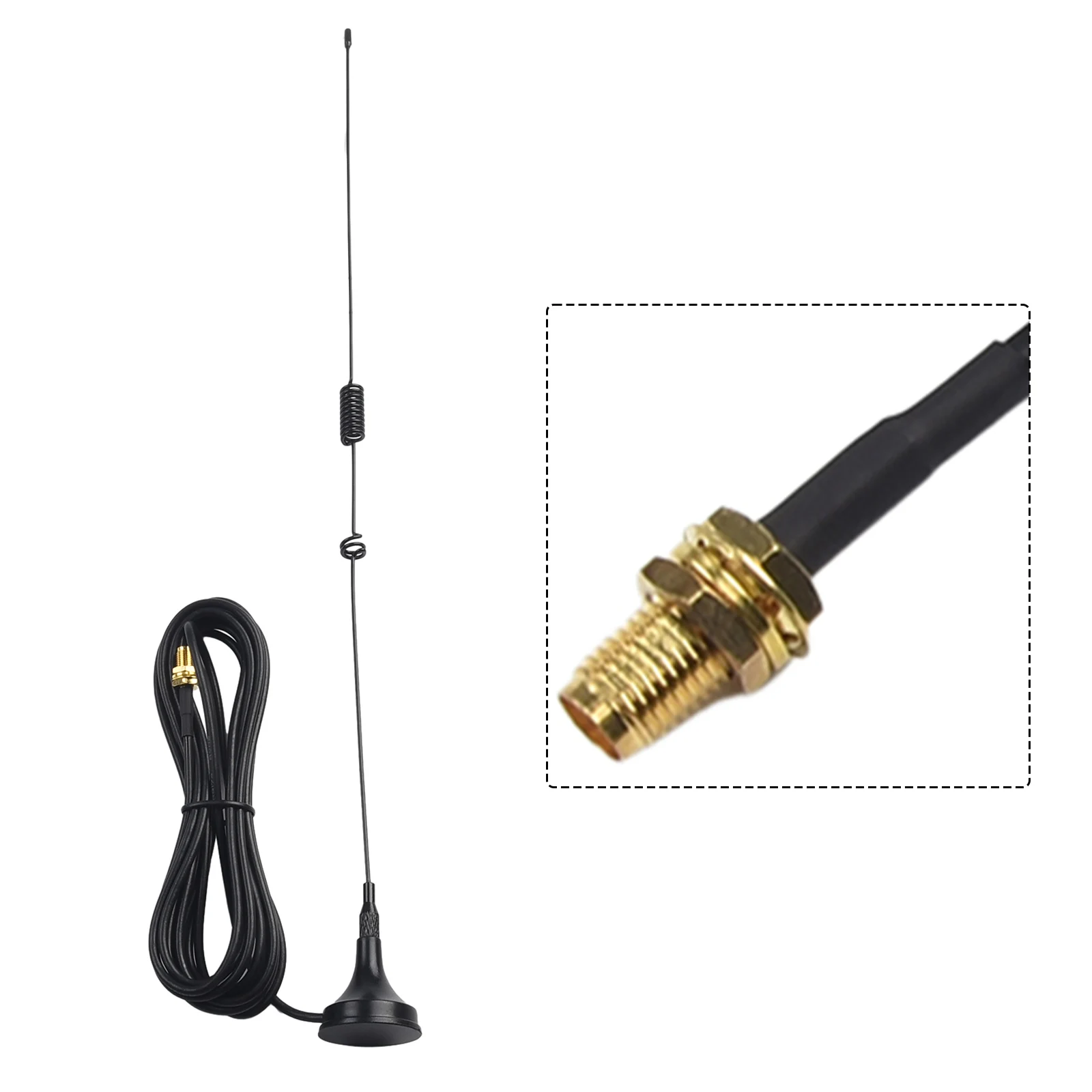 9Dbi  SMA-Female Antenna Dual Band VHF/UHF Car Magnetic Antenna Magnetic Stand Design For Easy To Install On Side Or Top Of The