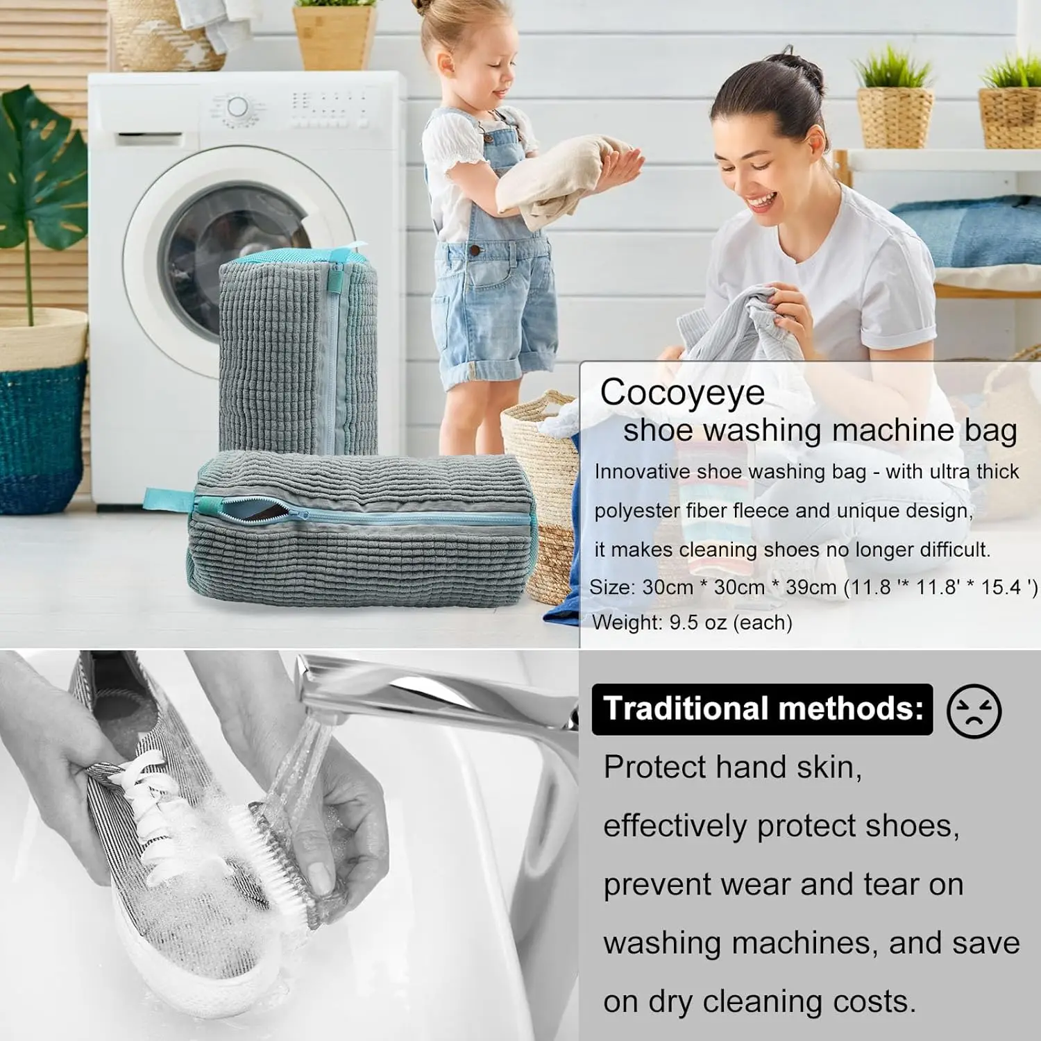 1Pcs Shoe Washing Machine Bag Sneaker Cleaning Laundry Shoe Bag For Washer Dryer Reusable Shoe Washing Bag Shoe Washing Machine image 6