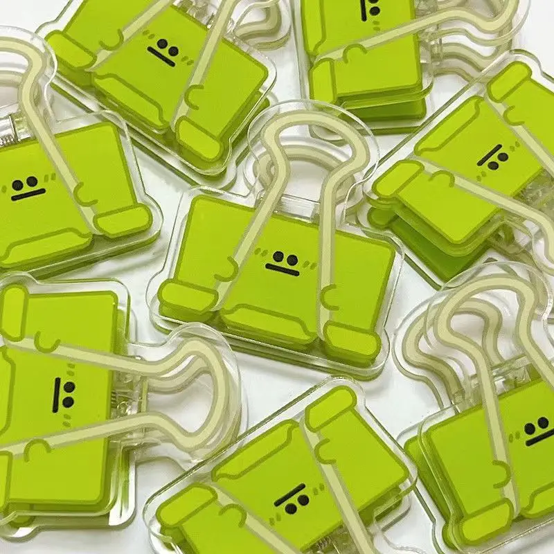 カラー漫画アクリルテールクリップ、オフィス文具、ドキュメントチケットクリップ、マニュアル台帳クリップ、持ち運びが簡単