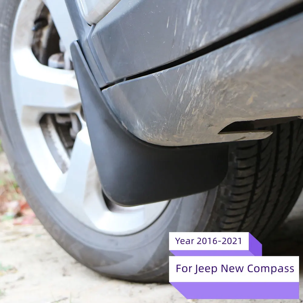 4x for Jeep Compass 2016 2017 2018 2019 2020 1.4T 2.4T MK2 MudGuards Splash Guards Front Rear Wheels Fender Flaps Car Styling