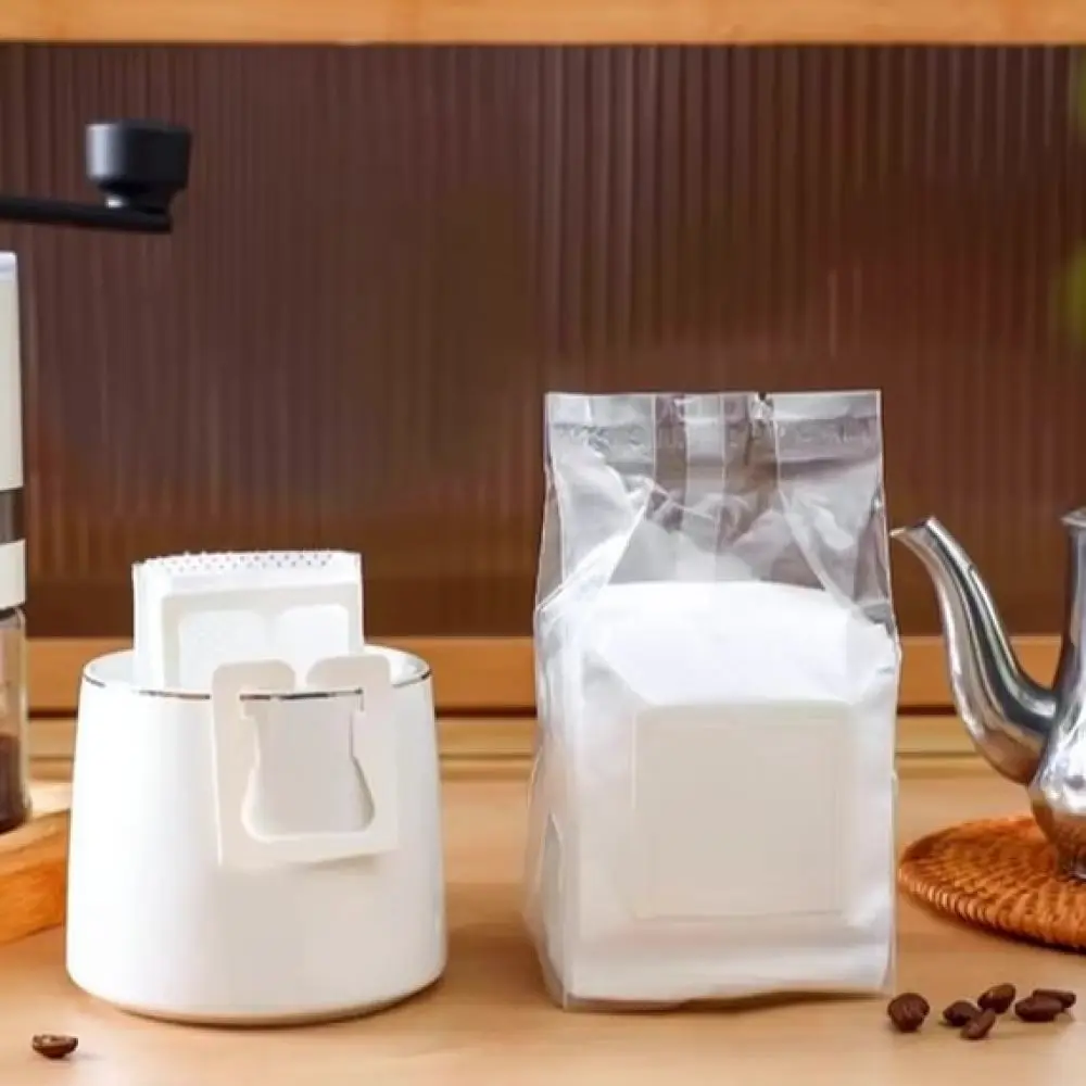 Eco Friendly Hanging Ear Coffee Filter Paper Disposable Drip Bag For Easy Hand Extraction Coffee Maker Accessories