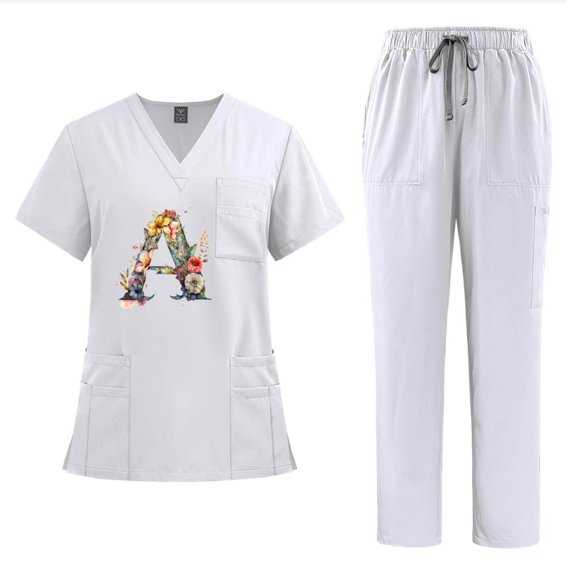 

Unisex V-Neck Short-Sleeve Set Workshop Operation Workwear Industrial Wear-Resistant Overalls Set