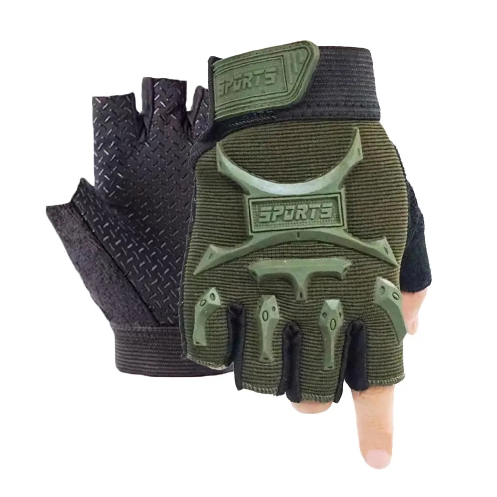 

Модные спортивные перчатки без пальцев, нескользящие эластичные велосипедные варежки, ветрозащитные дышащие детские велосипедные перчатки для улицы