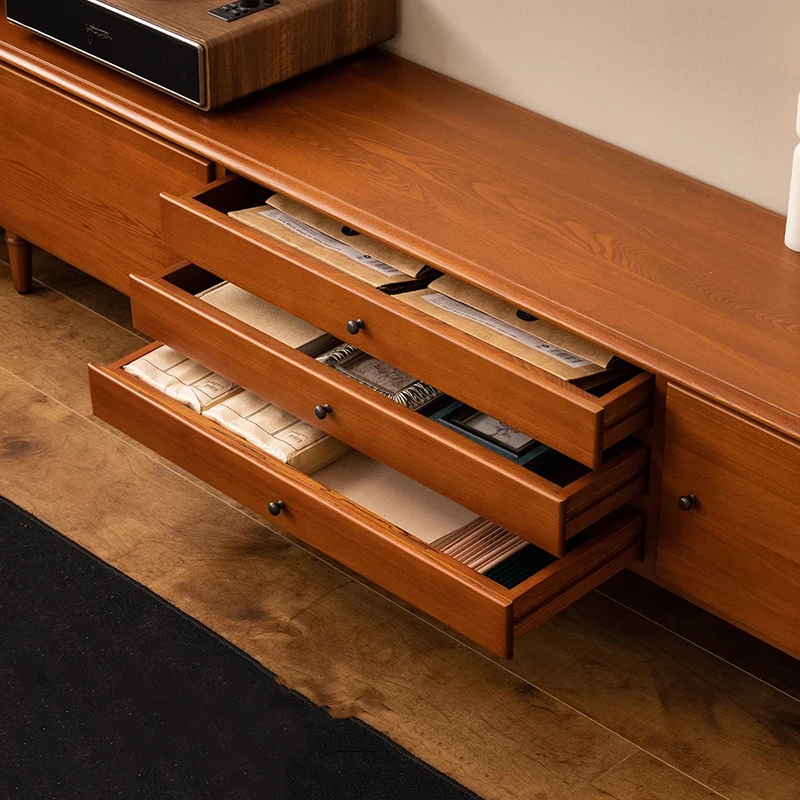 ชั้นวางทีวีสไตล์วินเทจกลางศตวรรษ ดีไซน์นอร์ดิก โดดเด่น คุณภาพสูง ชั้นวางทีวีสไตล์เรโทรสุดหรู เฟอร์นิเจอร์ทีวีคลาสสิกสำหรับอพาร์ตเมนต์