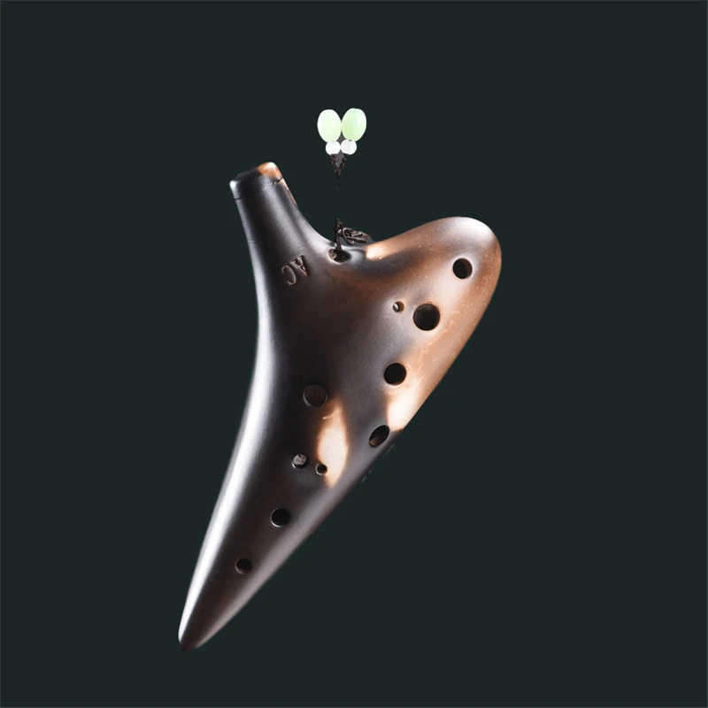 12 Holes Carina Innato Flute of Smoked Ocarina, Alto C / Soprano C F G, orina Musical Instrument, Professional Smoked Burn