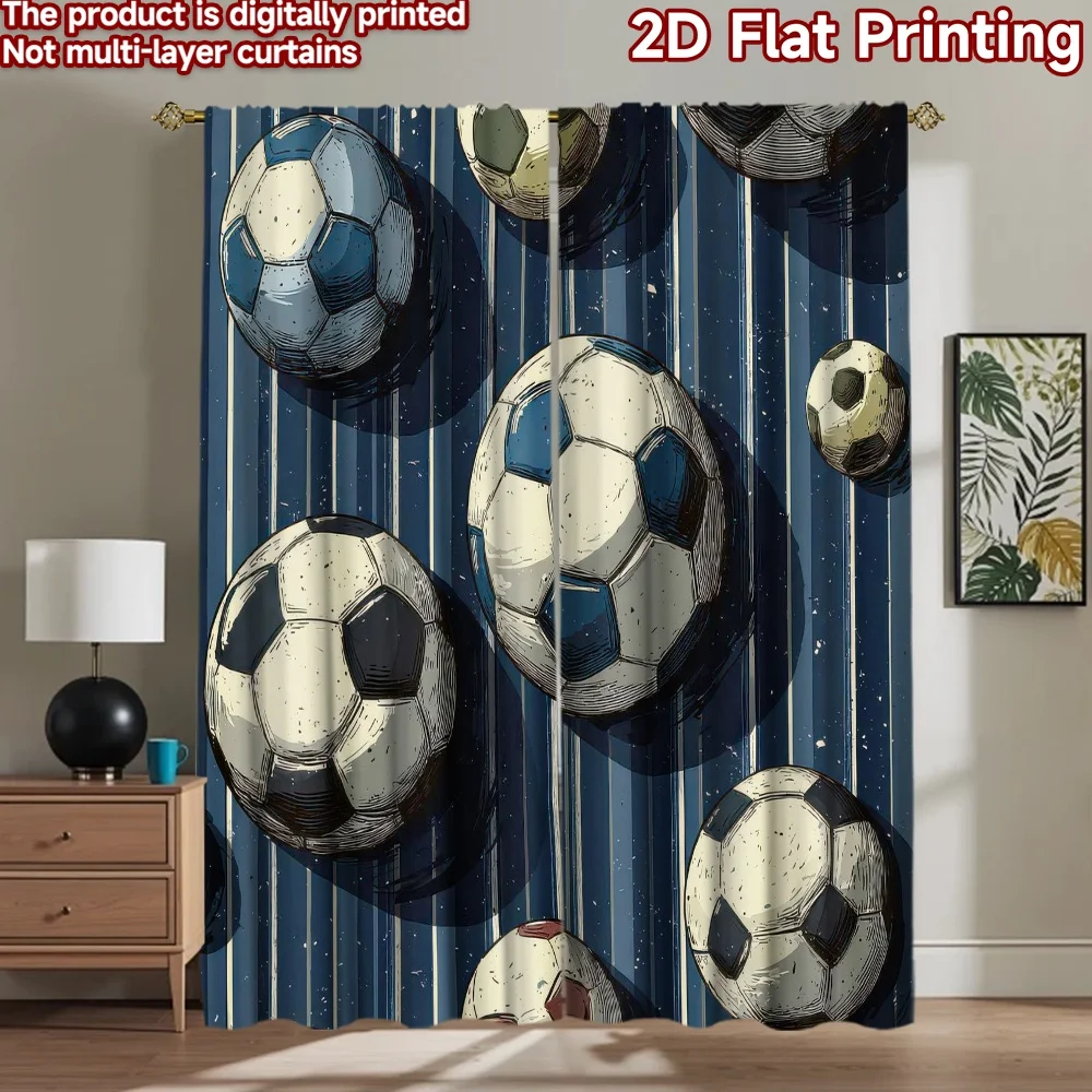 

1pc 2D flat Photography Backdrop Scene Backdrop Floating Soccer Balls 100% Polyester Festive Backdrops for Suitable for indoor