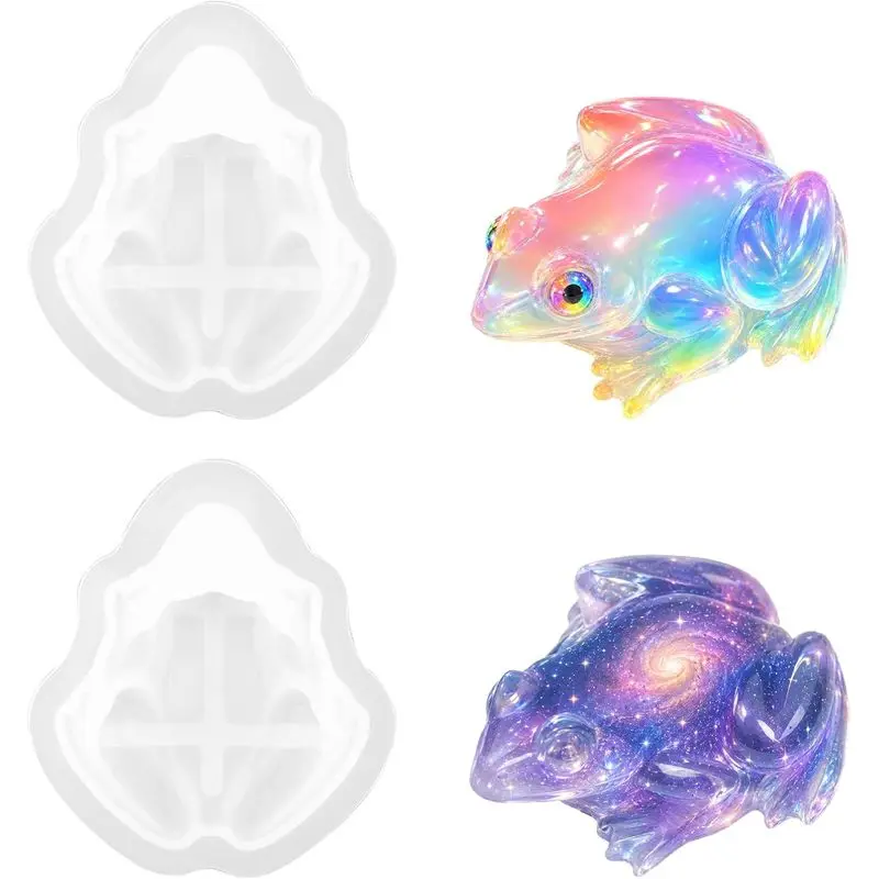 2Set of frog molds，3DCute Frog Squatting Resin Mold，Realistic Animal Shape Mold，ApplicableDIYEpoxy resin casting、Artistic handic