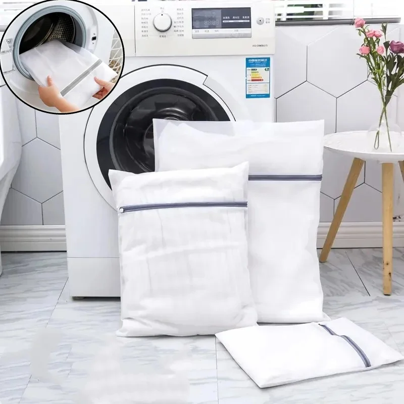 3pcs zipper mesh laundry bags, polyester laundry bags, fine mesh laundry baskets, washing machine laundry bags, bra bags
