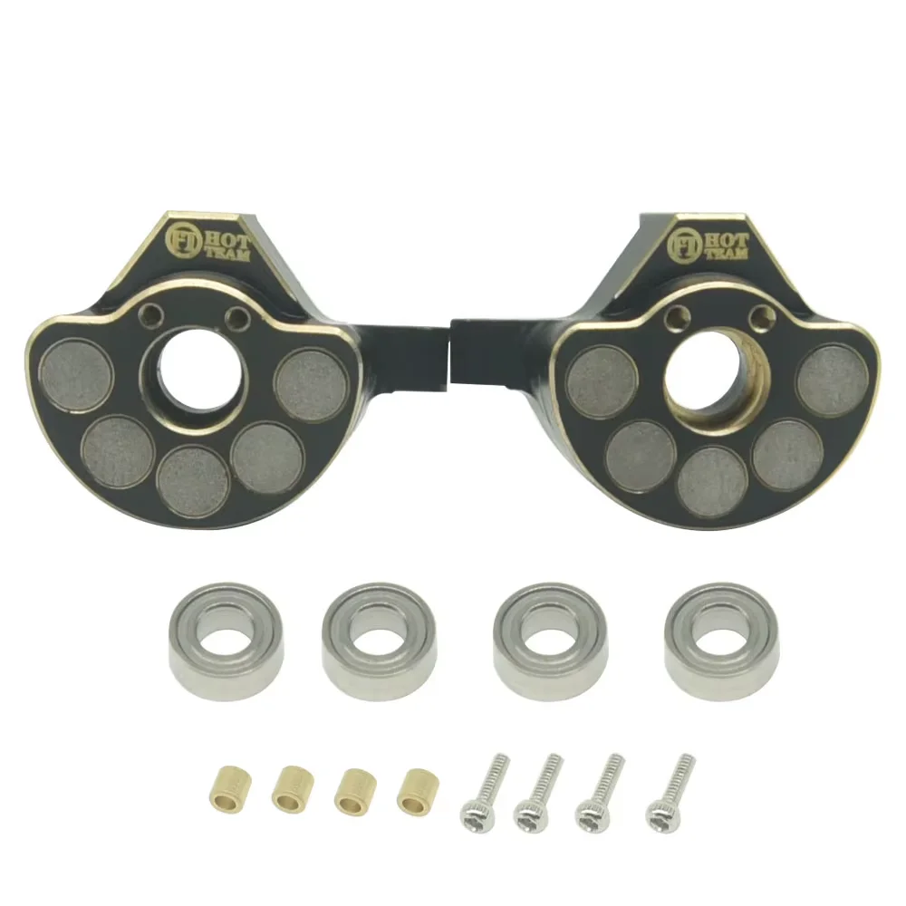 

Hot Team Tungsten Steel & Brass Front Steering Knuckle RC Axle Counterweights for Axial SCX24 AX24 1/24 Upgrade Parts