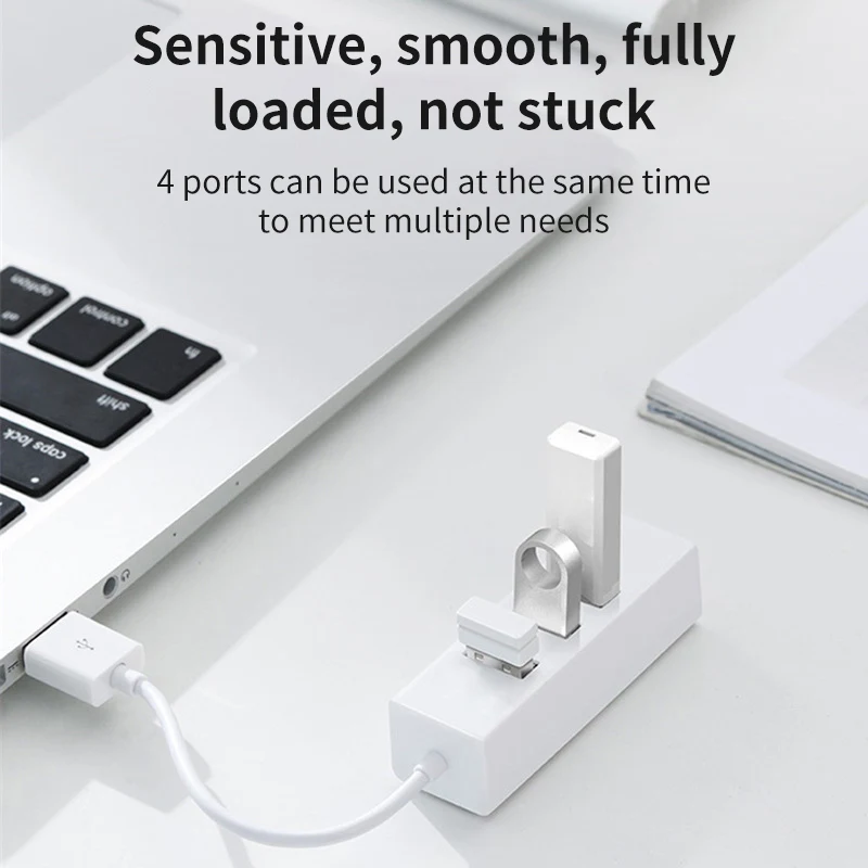 Mini 4-Port USB HUB USB Spliter Hub Adapter High Speed Hub USB 2.0 Splitter Converter All In One For PC Computer Accessories