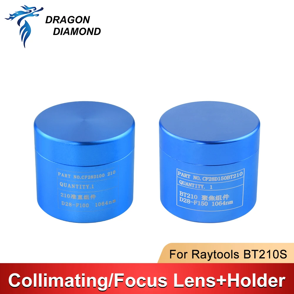 Raytools Fiber Laser Focusing Collimating Lens With Lens Holder BT210S 0-4KW Laser Cutting Head D28 F100 125 Collimator