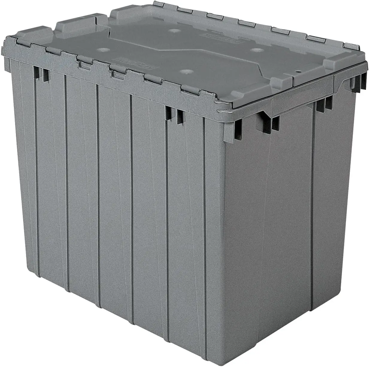 

39170 Industrial Plastic Storage Tote with Hinged Attached Lid, (21-Inch L by 15-Inch