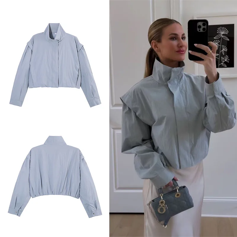 Guobioziy Women's Fashion Jacket 2026 Spring-Autumn Season SolidColor New Zipper Decorative Casual Commuter European TrendStreet
