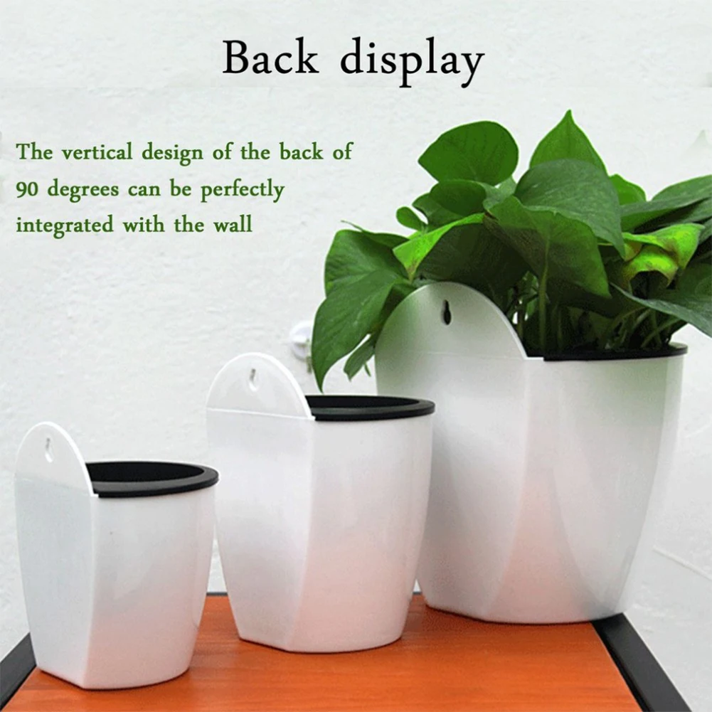 

1pcs Wall-Mounted Indoor Automatic Water-absorbing Flowerpot Plastic Flowerpot Succulent Green Dill Small Green Plant Flower Pot