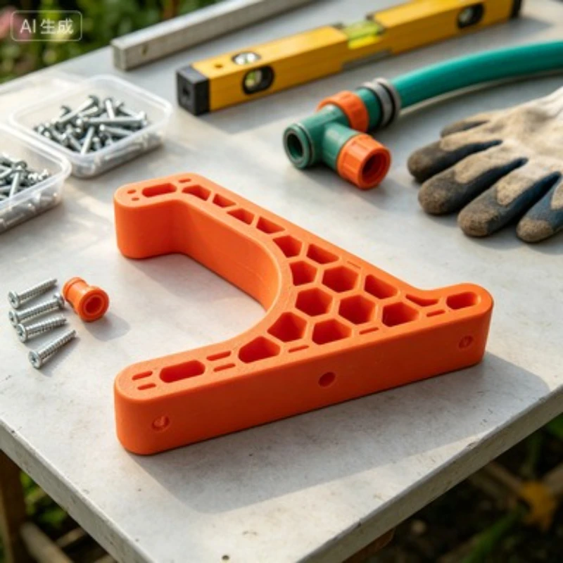 2026 New 3D Printing Hooks Powerful Universal Storage Hooks Vibrant Orange Four Groups
