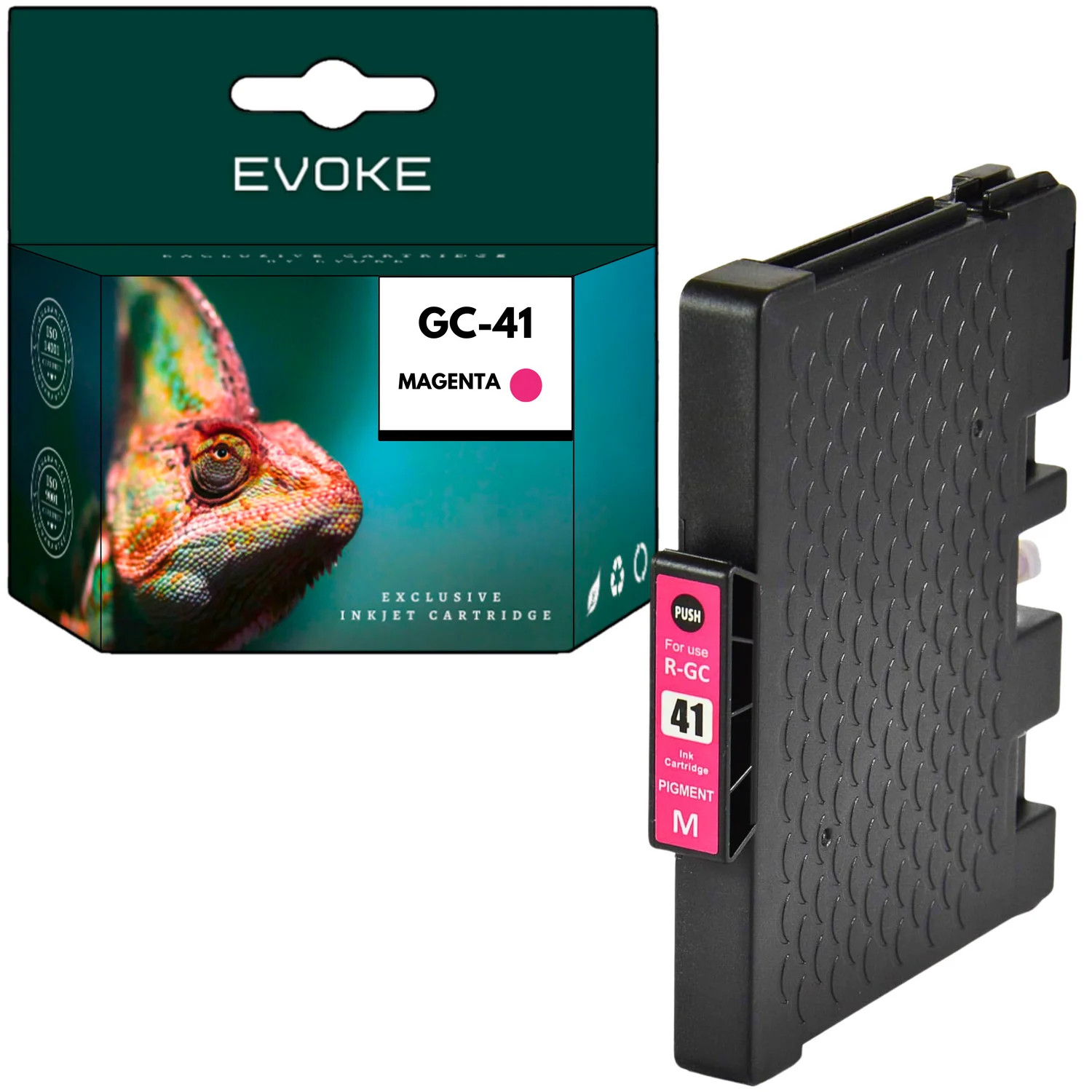 Evoke compatibele toner voor Ricoh Gc41 Gc-41 405763 Magenta 32 ml 1630 Stron Aficio Sg2100N K3100Dn 3100Snw 3110Dn 3110Dnw 3110N 3110Sfnw 3120B Sf 3120B Sfn 3120B Sfnw 7100Dn; Lanier Sg3100Snw 3110Dn