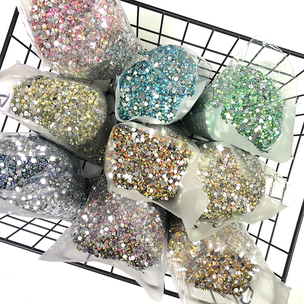 

Bulk Jelly Resin AB Rhineston Non HotFix Flatback Plastic Crystals Strass Glitter Stone Wholesale Big Pack for DIY Craft Mug Cup