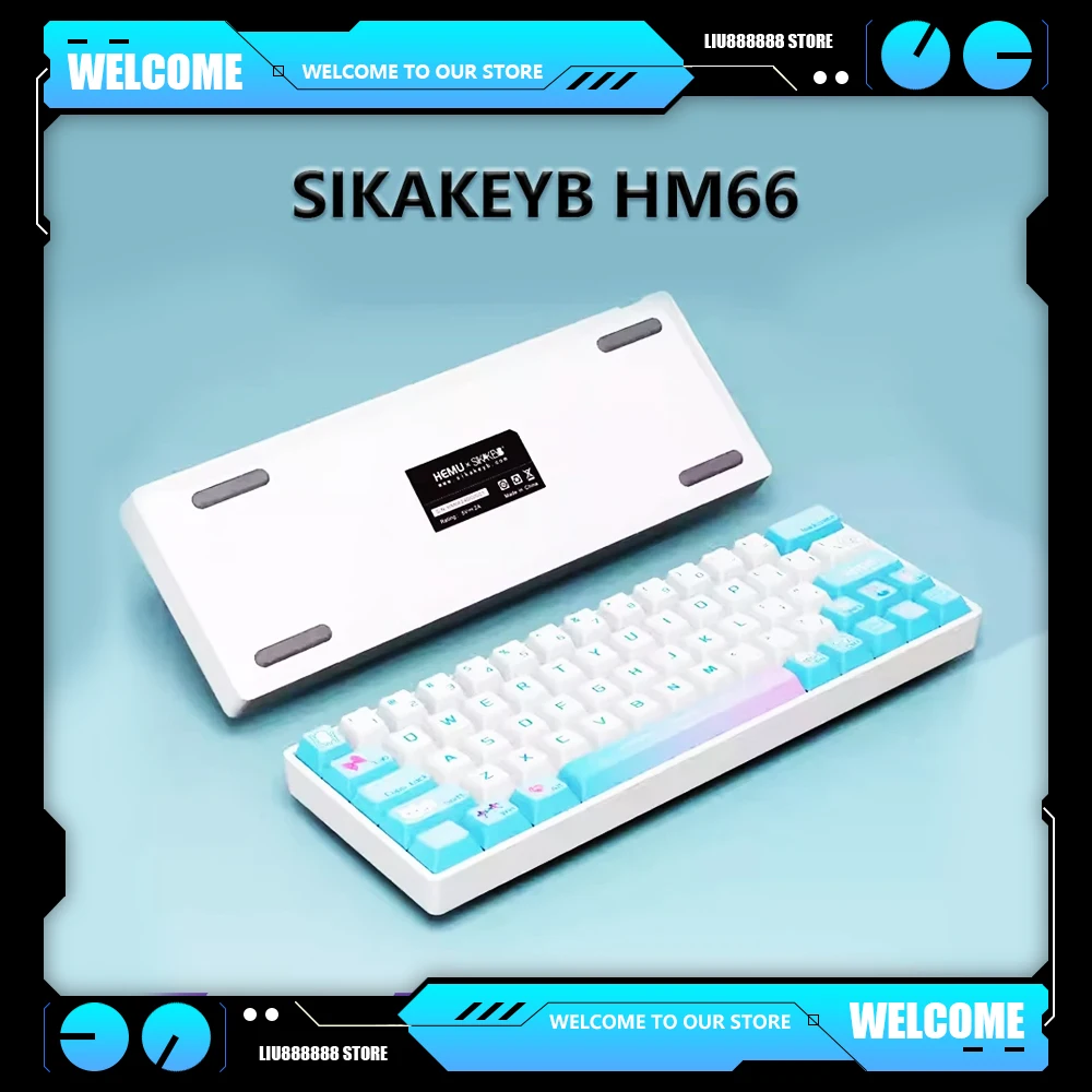 SIKAKEYB HM66 Mechanical Keyboard Wired Magnetic Axis RGB Compatible with GH60 Laptop Electronic Sports Game Customized Keyboard