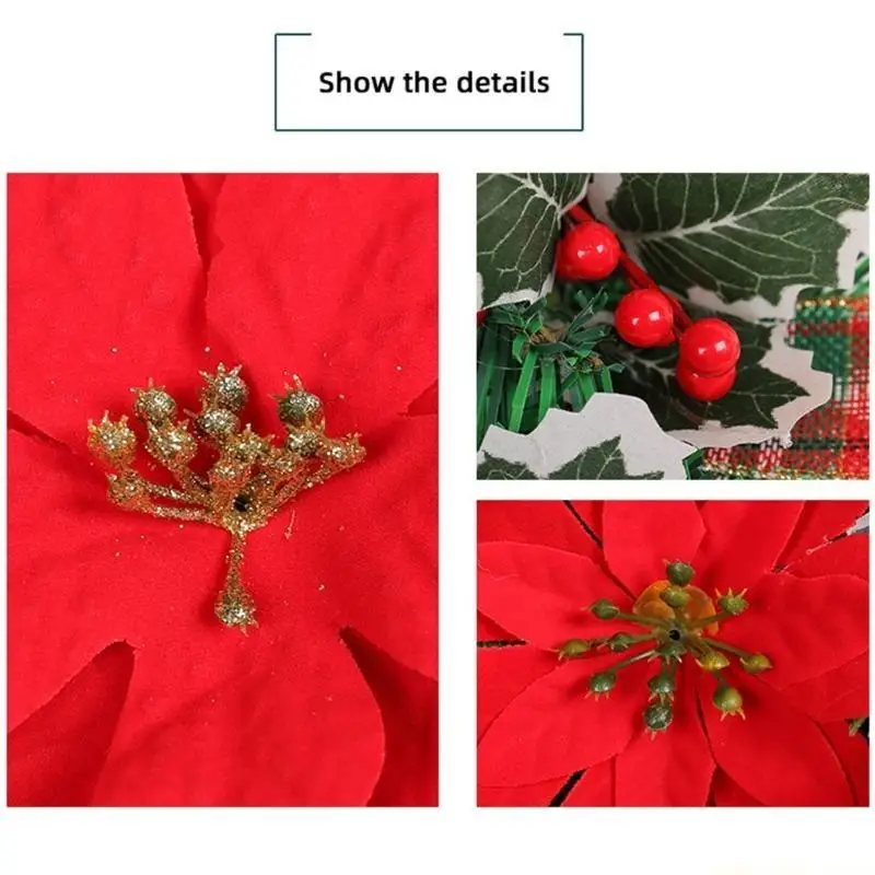 

QX2E Рождественская перевернутая елка Настенный декор Рождественский орнамент Гобелены Декор