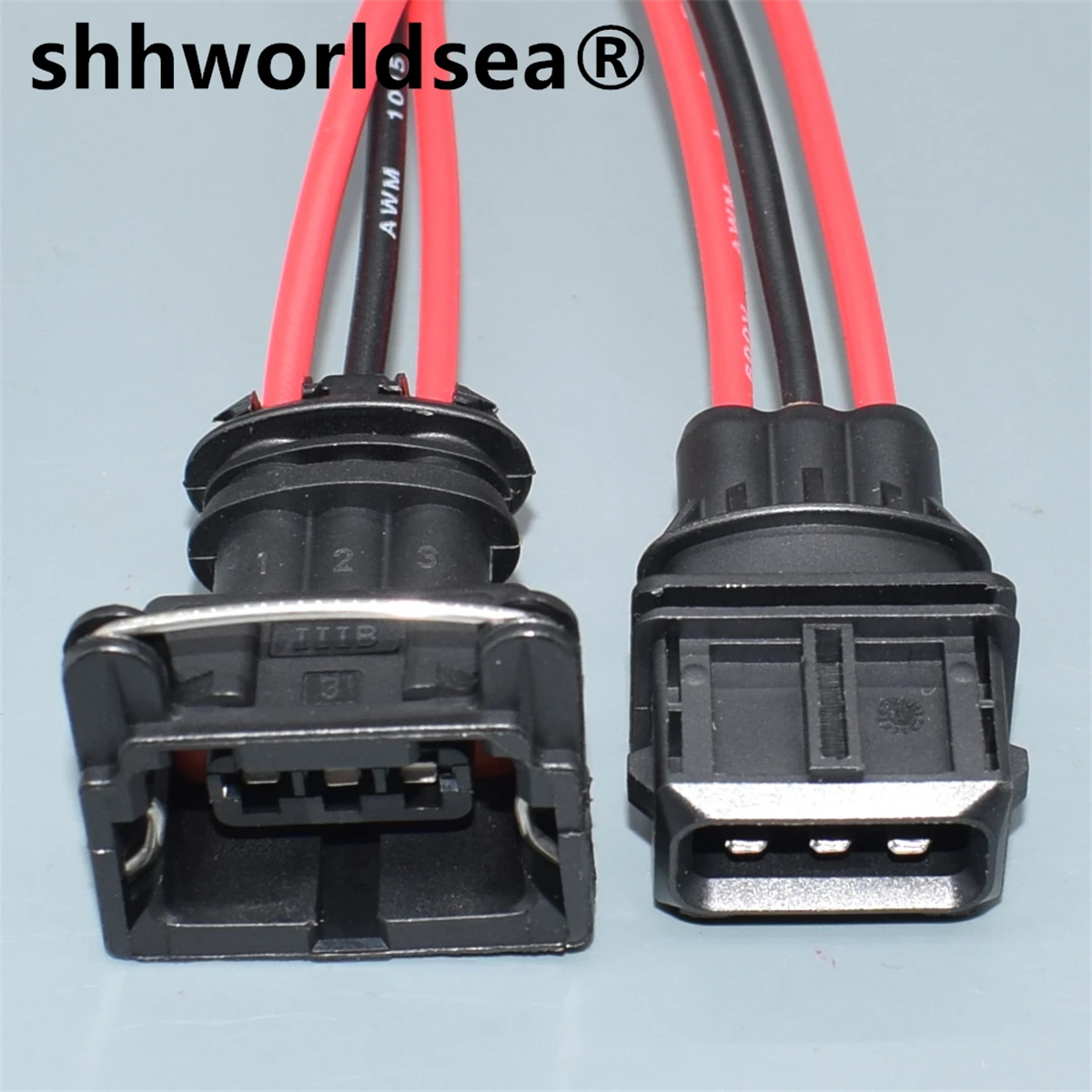 shhworldsea 3 pin 282191 -1 282729 -1 Automatyczne złącze wtryskiwacza paliwa EV1 Złącze samochodowego zasilacza czasowego Wtyczka czujnika 1- 962581 -1