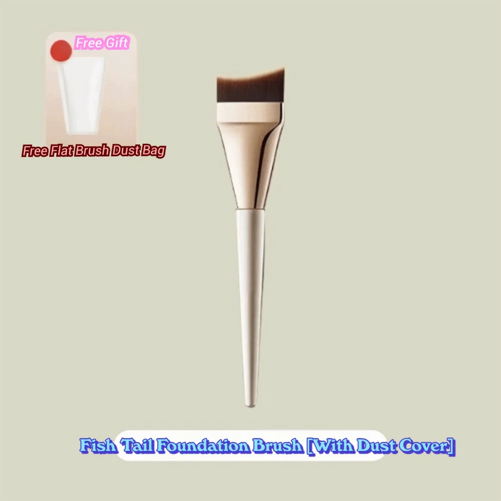

Dense Bristle Liquid Foundation Brush Ultra-thin Skin-friendly Tail Crescent Makeup Brush Soft Smooth Flat Concealer Brush