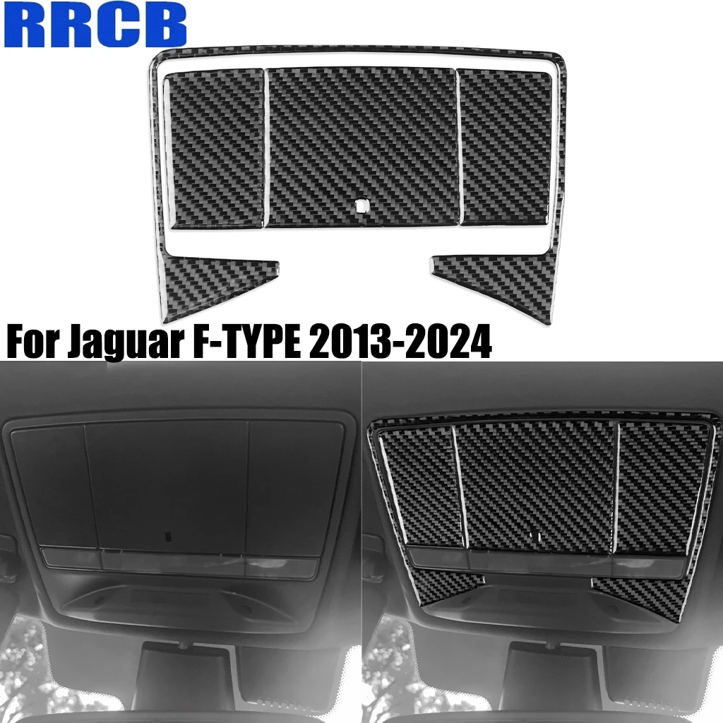 

For Jaguar F-TYPE 2013-2024 Carbon Fiber Reading Light Panel Interior Decorative Cover Tuning Stickers Auto Trim Car Accessories