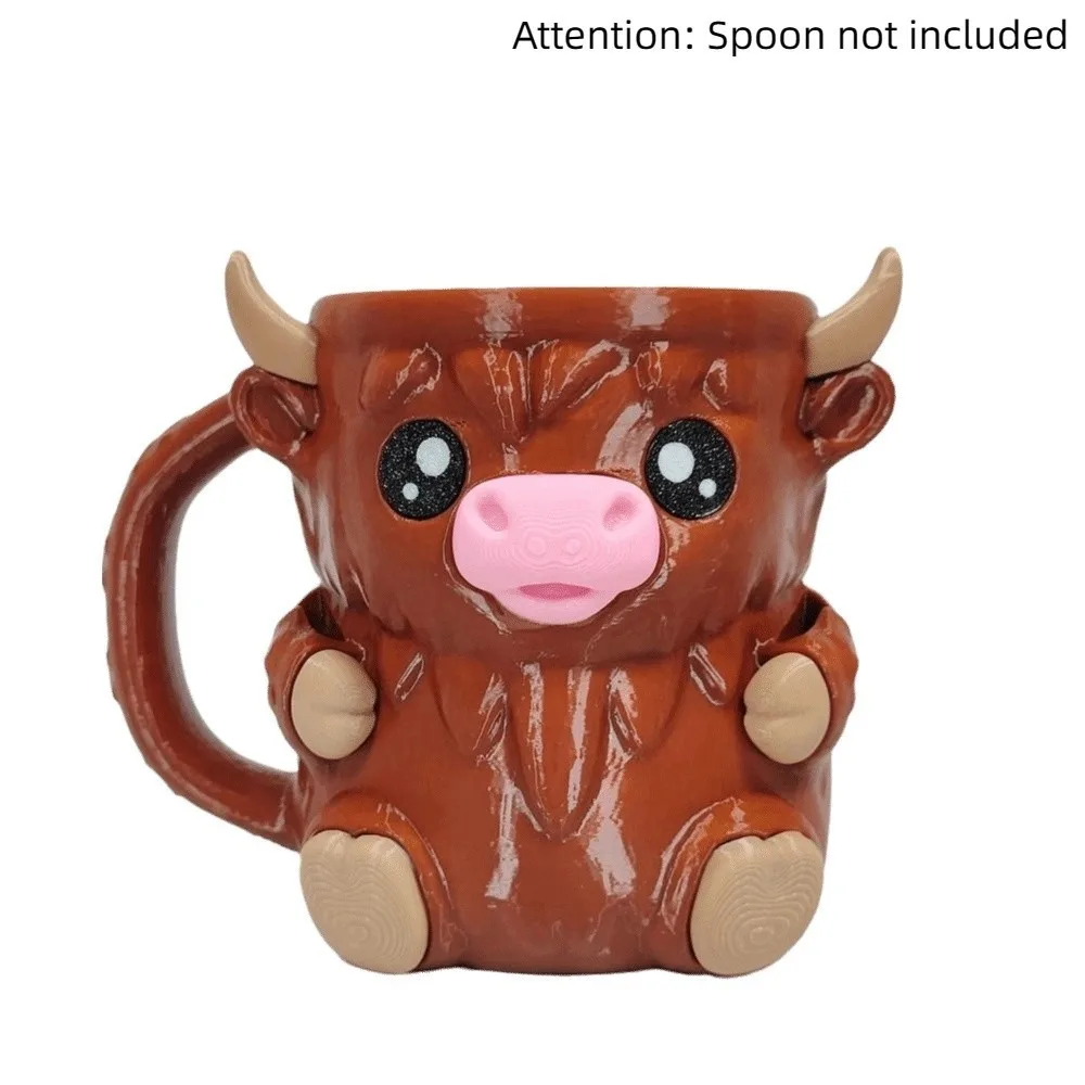 

Highland Cow Ice Cream Pint Rack 3D Printing Antifreeze Handle Ice Cream Pint Holder Insulated Leak Proof
