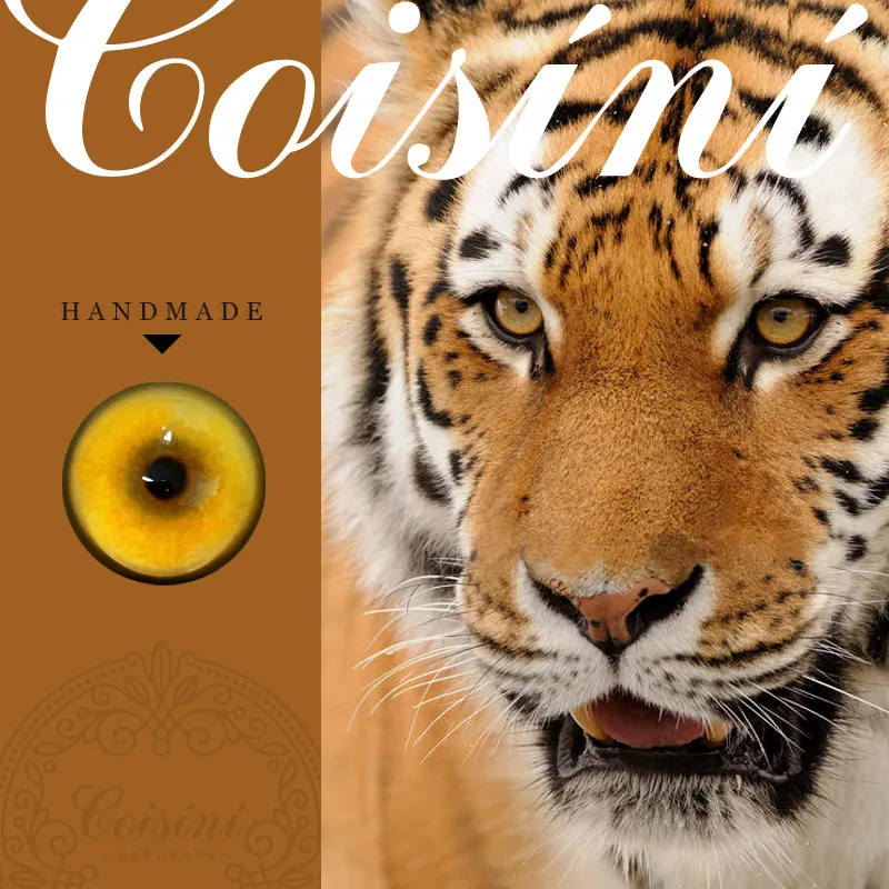 5 pairs Original DIY Handmade, Simulated Glass Tiger Eye Pupil, The Year Of The Tiger Is Prosperous, Good Luck