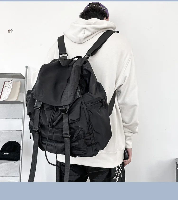 Korean Version New Male College Student Backpack Female Leisure Backpack Fashion Brand Japanese Large Capacity Schoolbag