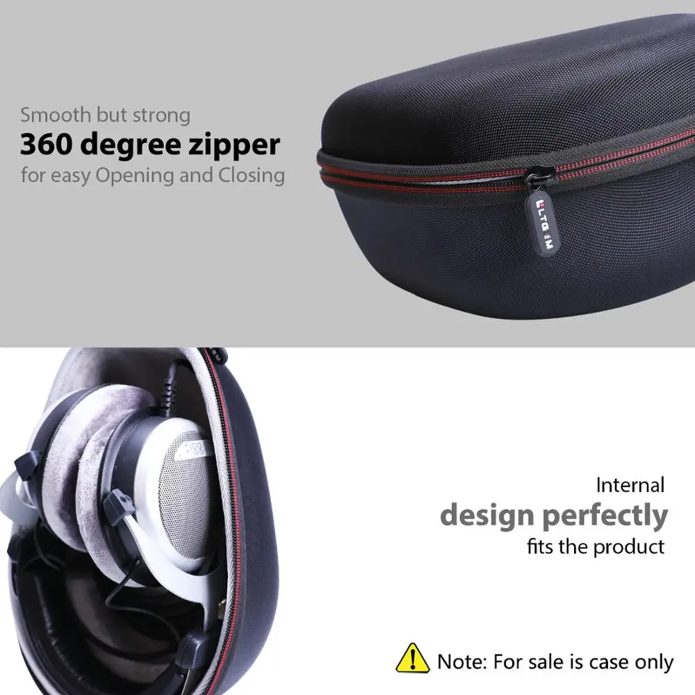 Жесткий чехол LTGEM EVA для студийных наушников Beyerdynamic Dt 770 Pro 32 Ohm