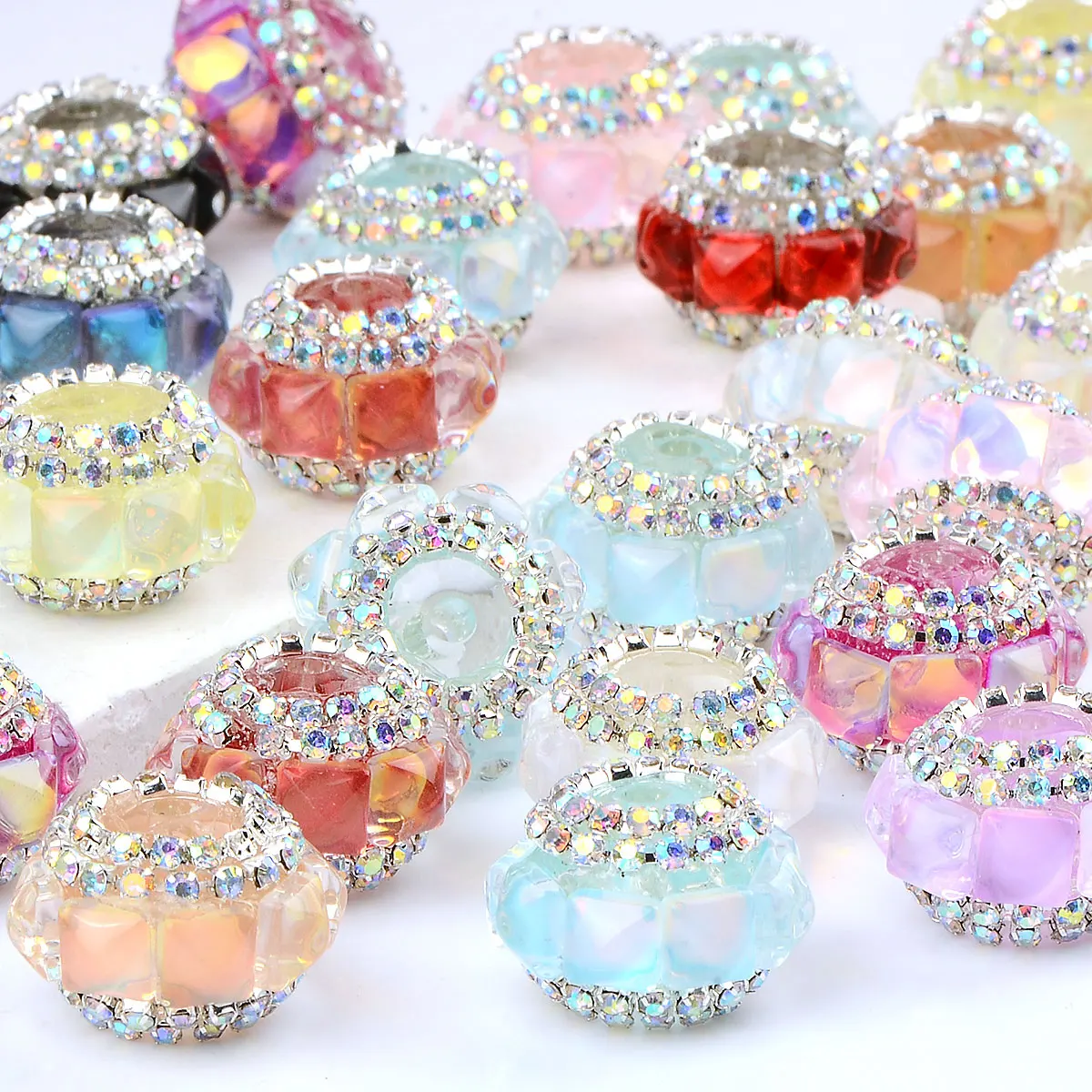 3pcs 2cm Random Color Mix Rectangular Colorful Creative DIY Acrylic Beads For Jewelry Making Jewelry Handmade Accessories