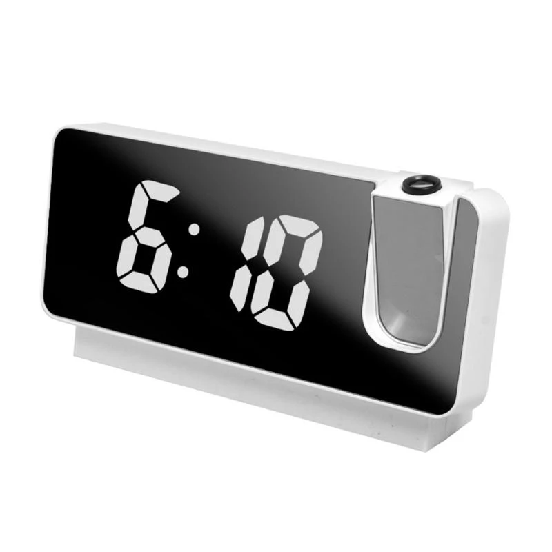Projection Digital Alarm Clock for Bedrooms, Radio Alarm Clock USB Port