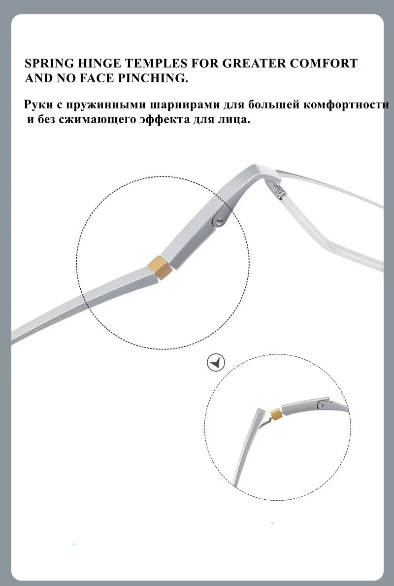 KIZN نظارات طبية للرجال عالية الجودة شبه حافة إطار نظارات من التيتانيوم النقي وصفة طبية لعدسات الرؤية متعددة البؤر واسعة Fi