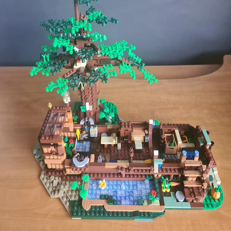 2417 قطعة من مكعبات البناء المعيارية، تصميم MOC لبيت حذاء خيالي، لعبة تجميع ذاتية شعبية للأطفال، هدية