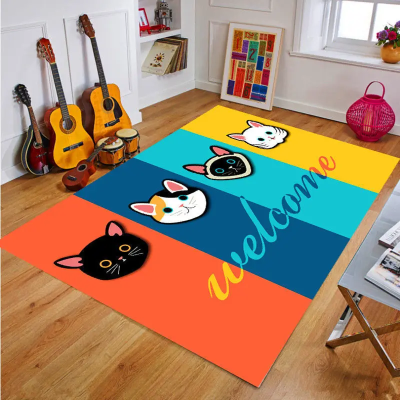 Cute Animals, Living Room Carpet, Children's Room, Large Area Floor Mat, Living Room, Easy To Arrange Sofa, Coffee Table Mat