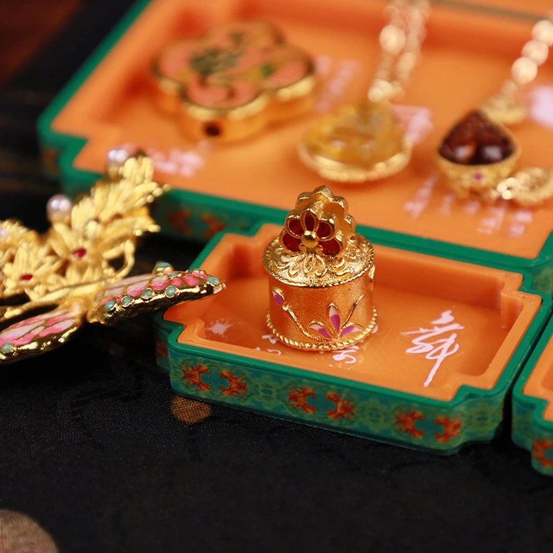 1/12 poppenhuis miniatuur ornament Chinese stijl sieradendoos speelgoed