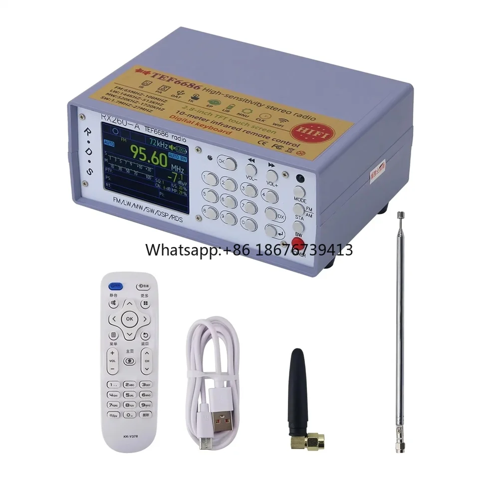 Hot Seller RX260-A TEF6686 High Sensitivity Full Band Radio Receiver Digital FM/AM/LW/MW/SW/DSP/RDS
