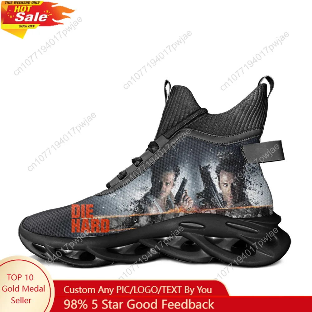 

Die Hard Movie High Top Flats Sneakers John McClane Mens Womens Hiking Sneakers Mountaineering Lightweight Shoe Running Shoe