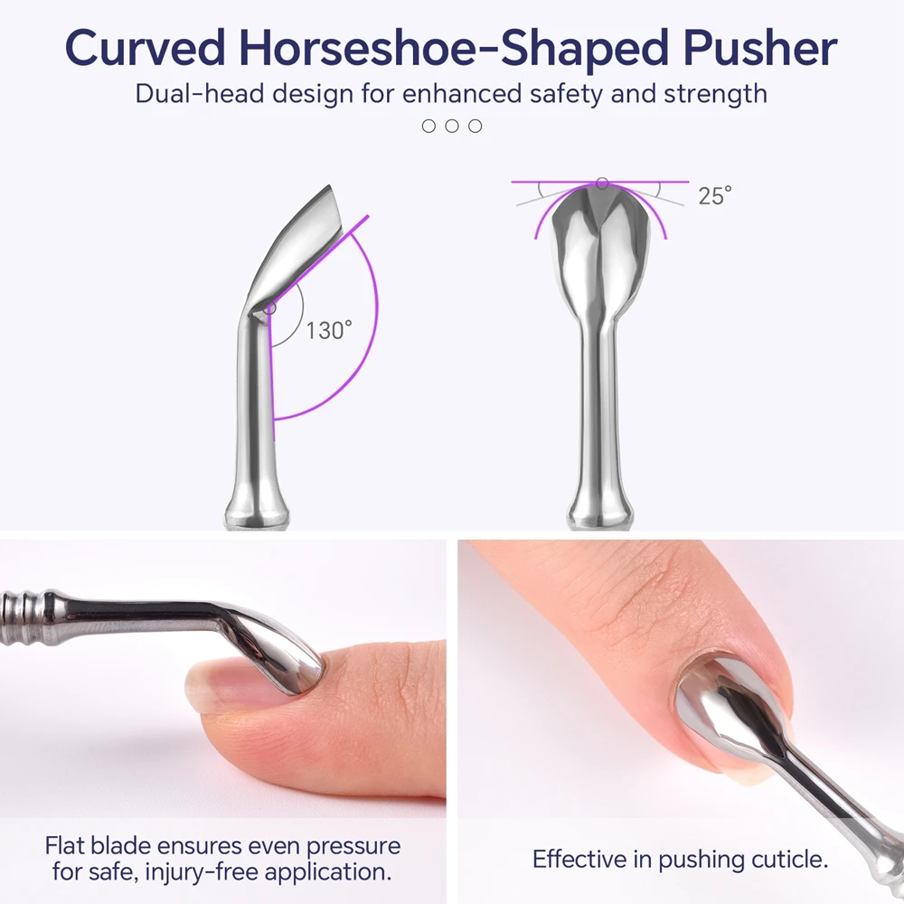 1 قطعة مزدوجة نهاية انتهازي للبشرة الفولاذ المقاوم للصدأ مسمار عمليات تجميل الأظافر مزيل مانيكير العصي مسمار أدوات الرسم بشرة الأظافر انتهازي