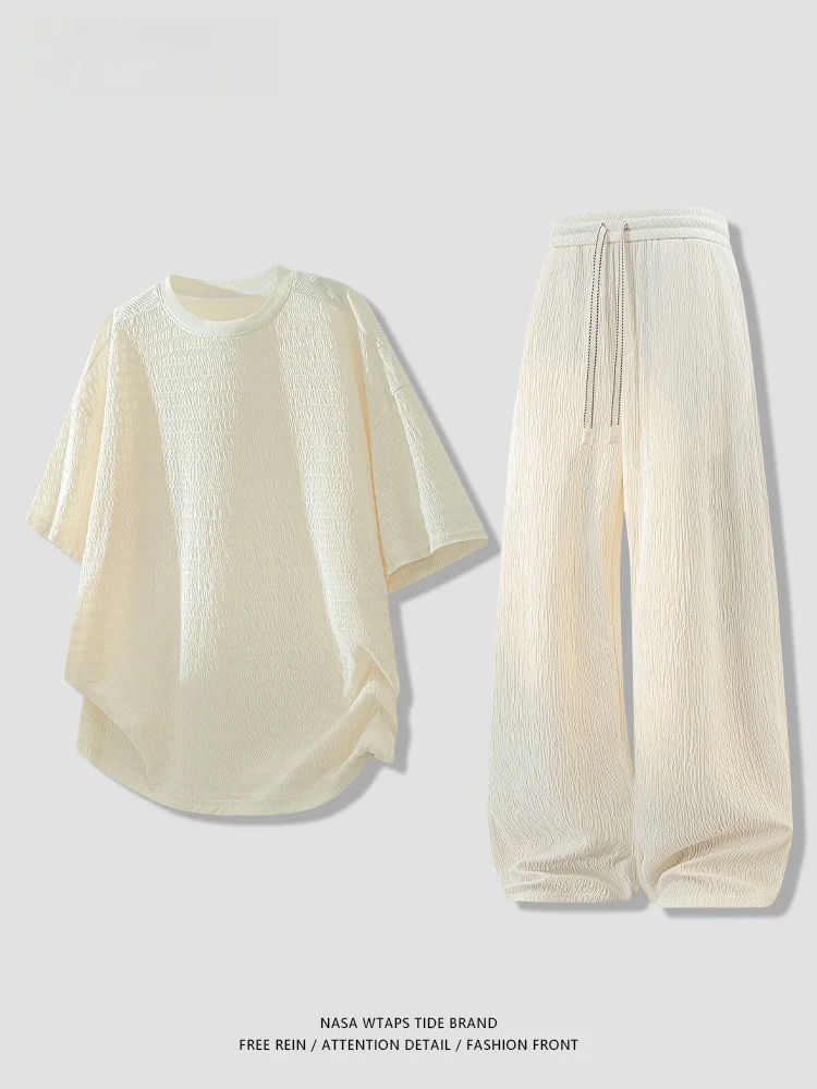 

WTAPS Summer Casual ort Sve Set Men's Thin Leisure Sle One Whole Set Lazy Wind Men's Faion Polyester Fiber 00%