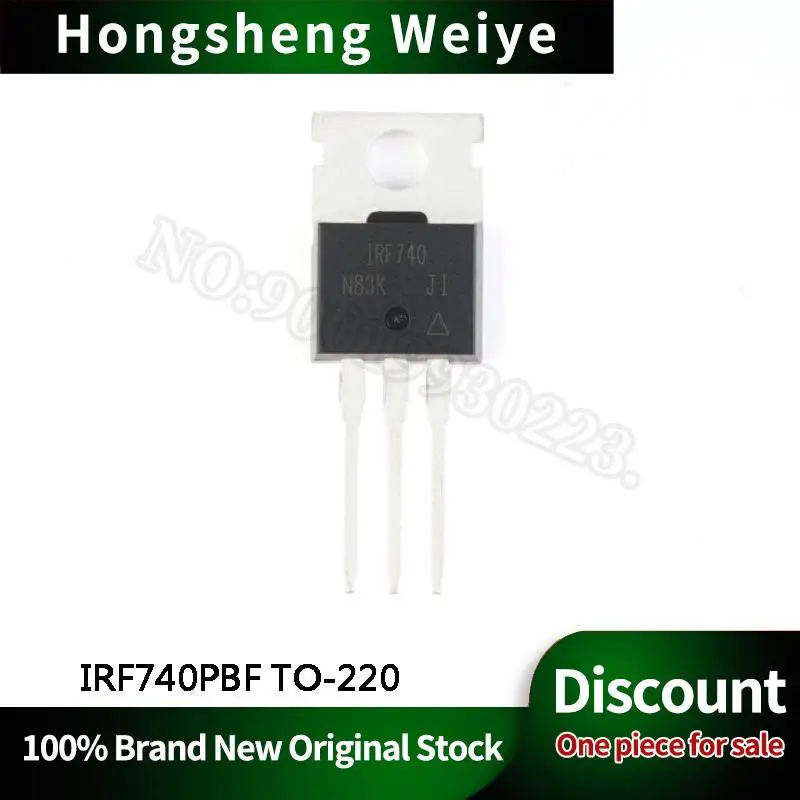 10-100Pcs New IRF740PBF IRF740 TO-220 N Channel 400V 10A Direct Plug IC Chip In Stock DISCOUNT Sell