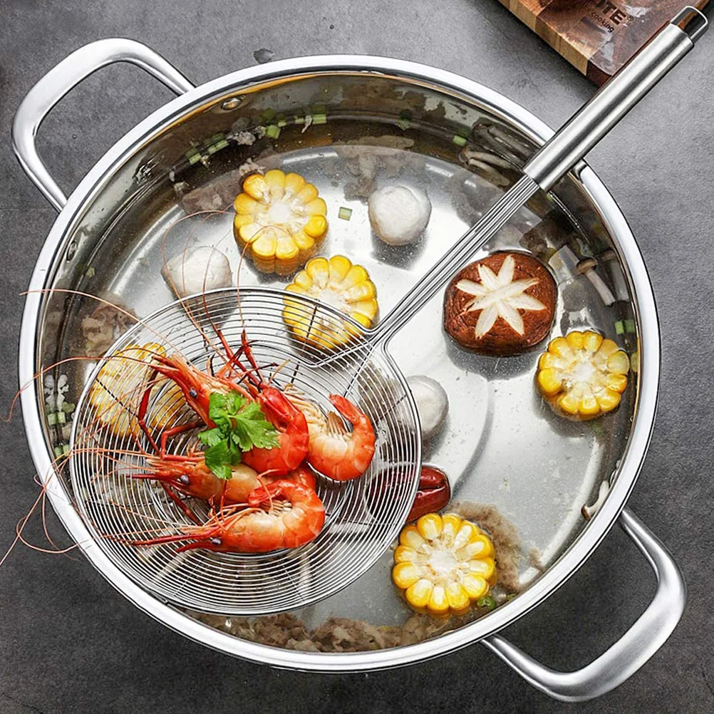 

Stainless Steel Hot Pot Colander Slotted Spoon Strainer Kitchen Home Restaurant Multi-purpose Cooking Noodle Fat Skimmer