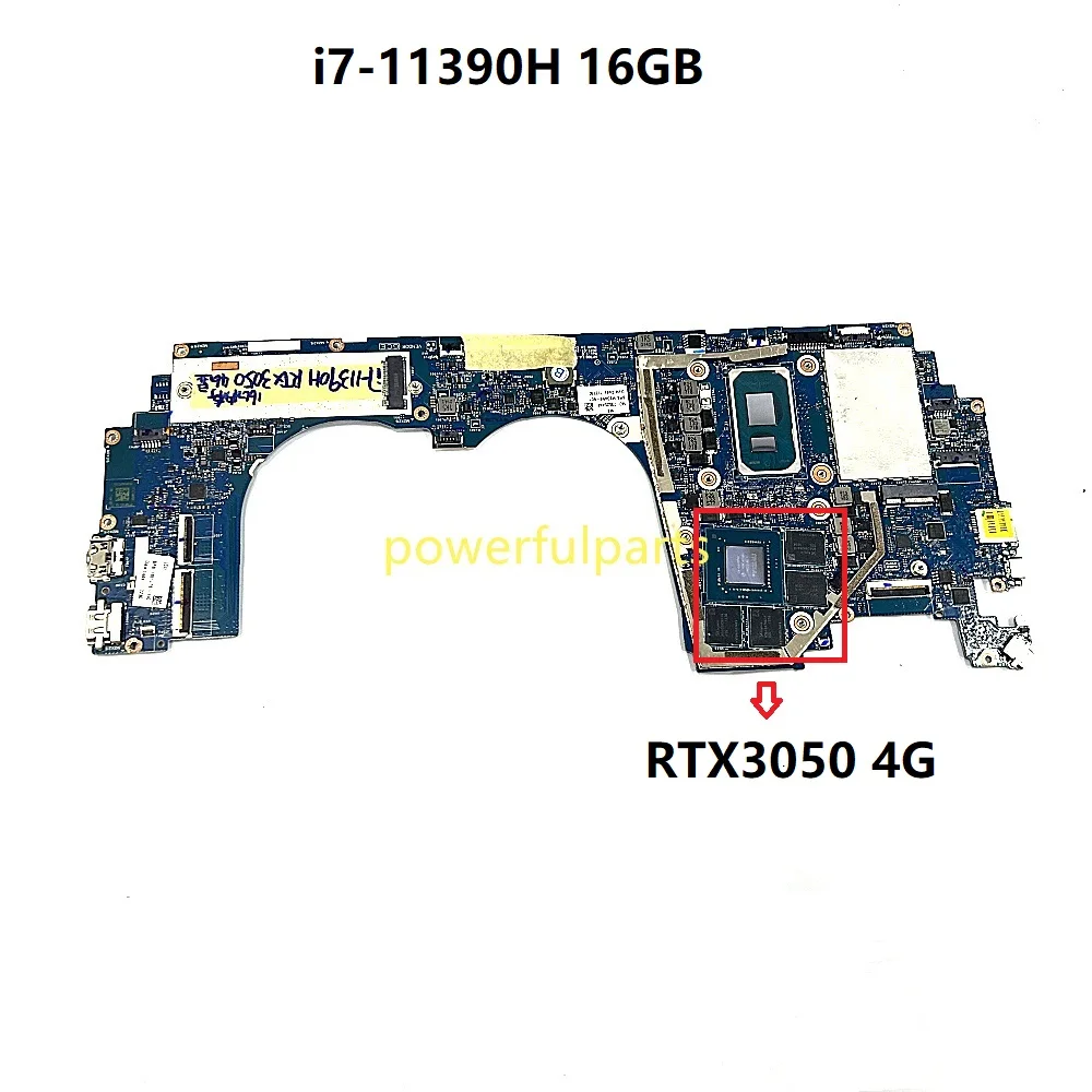 For HP X360 2-IN-1 LAPTOP 16-F Motherboard M83494-601 HPT60 LA-L271P i7-11390H 16GB  RTX3050 4G Graphic  Working Good