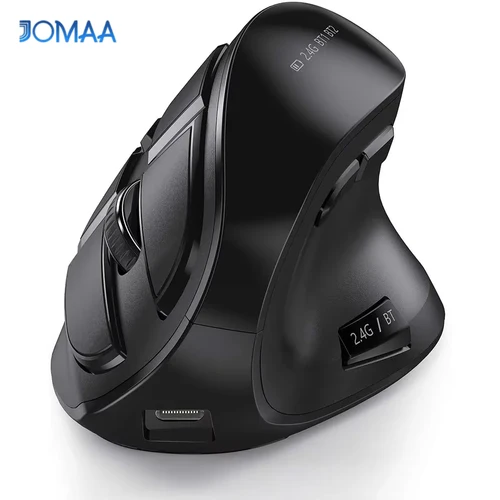 Ratón inalámbrico JOMAA 2,4G, ratón Bluetooth recargable, ratón Vertical ergonómico para Mac, Windows, portátil, tableta, juego