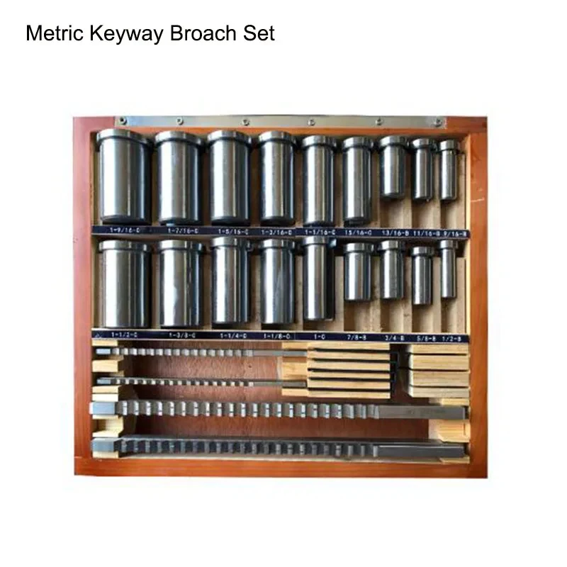 Broach Set HSS Metric Keyway Cutting Tool for CNC hine Precision 18pcs